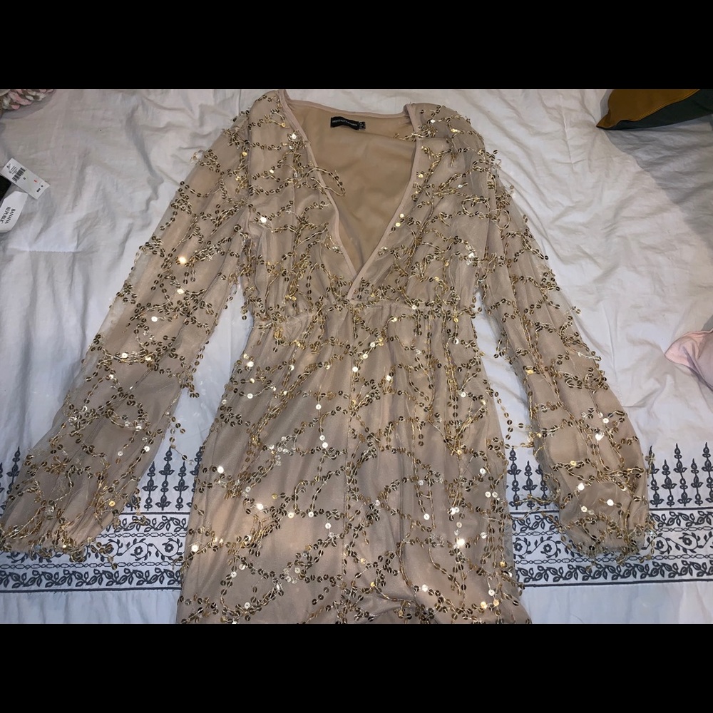Pretty Little Thing Gold Sequin Dress